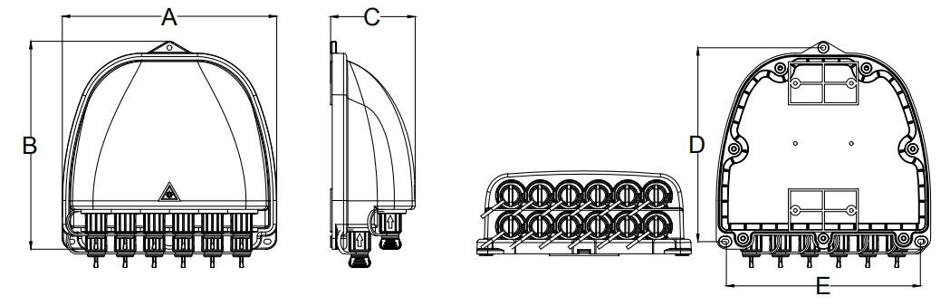 Wall-mounted Pre-connectorized Fiber Optic Cable Distribution Box