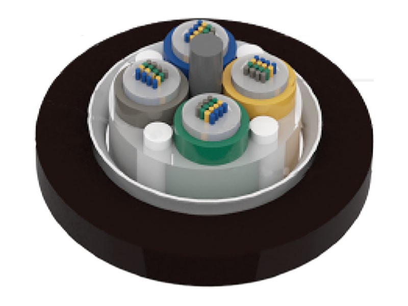 Bo'shashgan naychani zirhli bo'lmagan naycha ajratib, zirhli optik tolali kabelli kabelli kabelli kabelli kabel